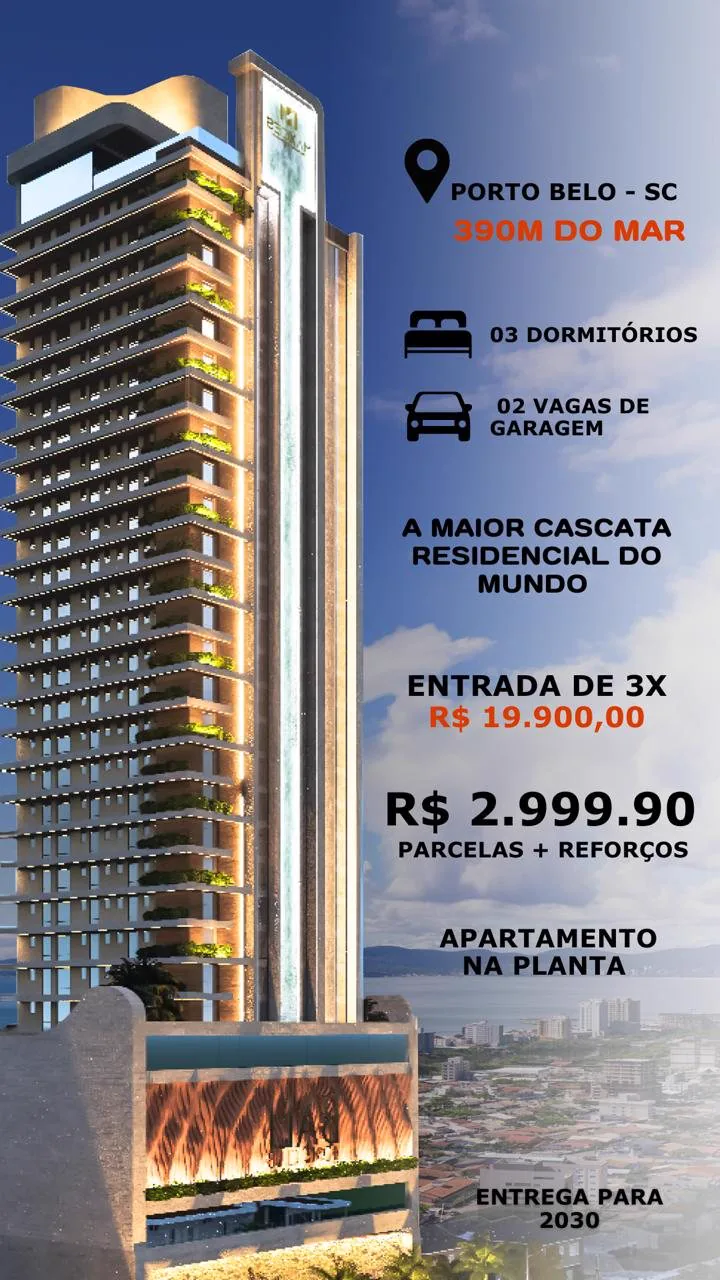 Anúncio de apartamento na planta em Porto Belo